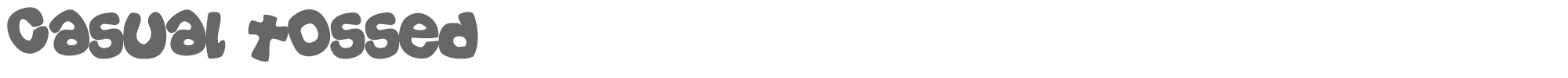 Sample characters Casual Font